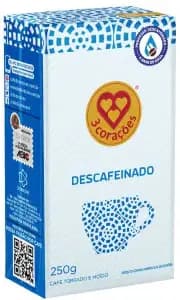 Café 3 Corações - Descafeínado - Vácuo -  Moído - 250g